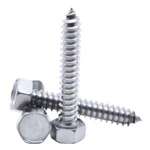 Viti autofilettanti per legno a testa esagonale esterna in acciaio inossidabile completamente filettate - Product Image 6