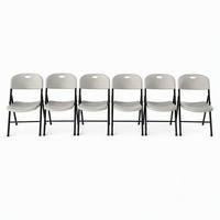 Chaise de bureau pliable ergonomique portable en HDPE avec structure en acier pour usage commercial dans les écoles et les hôtels