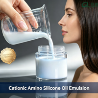 Amodimethicone Cetrimonium Chloride Trideceth 12 Emulsi Silikon Kationik Bahan Baku Kondisioner & Sampo Rambut Merek QIFU