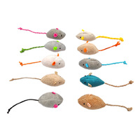 Jouet pour chat en peluche OEM avec queue en corde, jouets interactifs doux pour chatons, pour chats d'intérieur, vente en gros