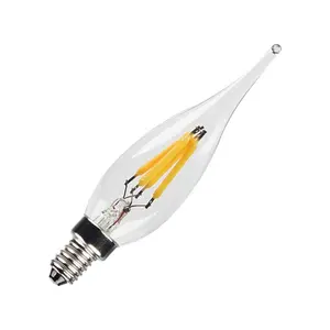 E10s בסיס LED חוטי קרן זווית 360 220V Dimmable 2.5 ואט 22mm x 88mm קוטר LED הנורה