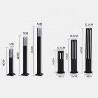 Lámpara de Poste LED Moderna de Aluminio de 30 cm, 60 cm, 80 cm, Impermeable IP65, para Jardín y Paisajismo, Uso en Exteriores