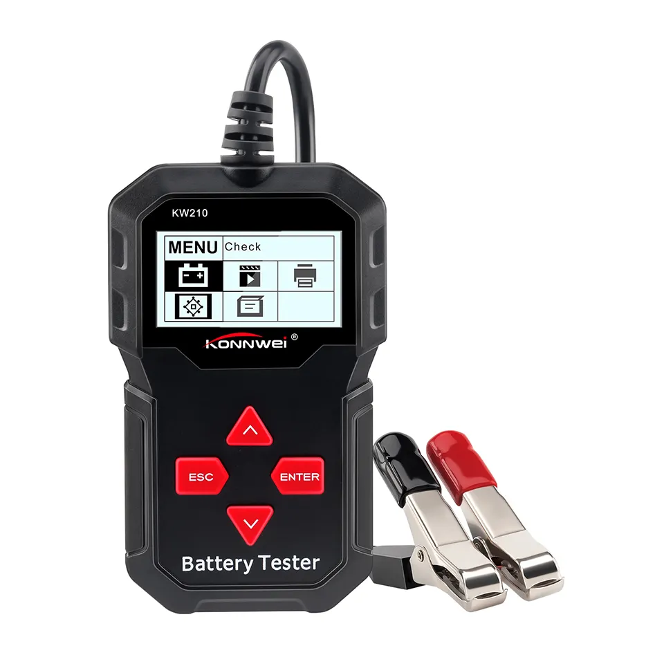 Testeur de batterie de voiture 12v, test de charge Kw210, démarrage automatique, testeur de batterie, analyseur, batterie, courant, tension, outil de vérification