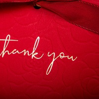 Eco Friendly Embossed Paper Handheld Gift Box Red Gold Hot Stamping Logo Wedding Candy Paper Gift Favor Box