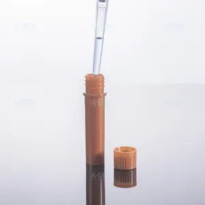 Tubo de material PP estéril de grau médico Consumíveis de laboratório 0.5ml 1.5ml 2ml Tubo de microfone autônomo 2ml Tubo criogênico com tampa de rosca