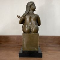 Sculpture de femme assise avec enfant en bronze de style Botero pour la décoration de la maison et du bureau