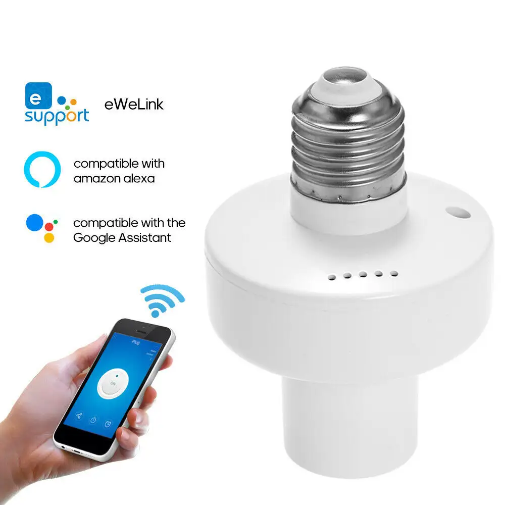 85-265V E27 Vít Thời Gian Chuyển Đổi Đèn Không Dây Chủ Điện Thoại Di Động App Từ Xa WiFi Thông Minh Chủ Đèn