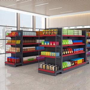 Tienda de conveniencia opciones de múltiples capas estantes de góndola de supermercados negros de un solo lado <span class=keywords><strong>para</strong></span> exhibición de farmacia - Product Image 3