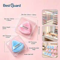 Boîte en plastique PET transparente écologique personnalisée, emballage en blister pour poudre cosmétique, boîte transparente de 1 mm d'épaisseur, maquillage