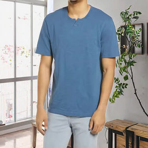 Camiseta de Manga Corta para Hombre, de Alta Calidad, Superventas, Premium, Corte Regular, Sin Costuras, Transpirable, de Secado Rápido, 100% Algodón, Color Sólido - Product Image 2