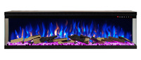 Cheminée électrique décorative 3D à flamme artificielle 42''50''60''72'' avec lumière LED moderne