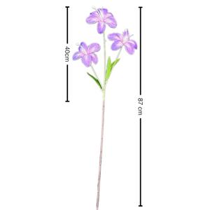 Vente en gros usine – Nouvelle orchidée Clivia artificielle faite à la main, branche unique à 2 têtes, pour décoration de maison, mariage et arrangements floraux - Product Image 6