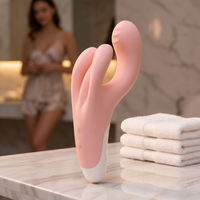 Juguetes Sexuales para Adultos 3 en 1, Dildo Vibrador de Silicona con Movimiento de Empuje, Juguetes Sexuales para Mujeres, Estimulación del Clítoris, Herramientas de Masturbación