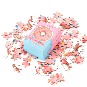 Conception personnalisée Impression de beignets Petit casse-tête simple cognitif Cadeau publicitaire <span class=keywords><strong>Mini</strong></span> casse-tête pour enfants - Product Image 1
