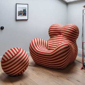 Fauteuils de luxe Italia avec pouf salon fauteuils <span class=keywords><strong>La</strong></span> <span class=keywords><strong>Mamma</strong></span> fauteuil compressé canapés canapé simple fauteuil inclinable pour - Product Image 5