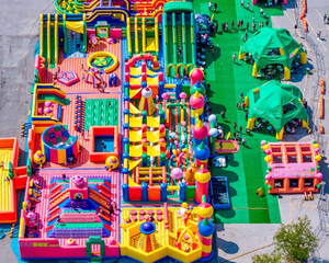 Colorful Theme Park Inflatable Amusement for Kids and Adult,NB Inflatables Outdoor Playground <b>Trampoline</b> Park Inflatable - Product Image 1