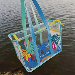 Borsa a Tracolla Trasparente Estiva per Studenti, Borsa da Spiaggia in PVC Personalizzabile, Borsa Cosmetica Portatile per Trucco e Shopping - Product Image 6
