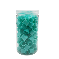 Tazas de tinta de silicona para tatuaje, contenedor desechable de pigmento de maquillaje permanente de tamaño medio, accesorios para tatuaje, taza de soporte de tinta, 100 Uds.