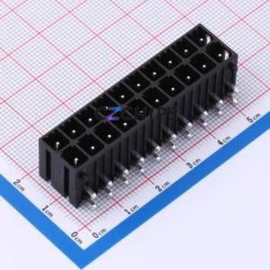 JL2EDGRHC-50810B01 Plug-in Terminal Block Bent Lead Through Hole,P=5.08mm Board-to-Board / Socket - Closed 2x10P 5.08mm Black - Product Image 1
