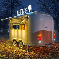 Nouvelle conception écologique de remorque mobile pour café et crème glacée, vintage, entièrement équipée, à vendre à bas prix
