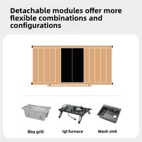 Table de pique-nique pliante portable en alliage d'aluminium IGT pour l'extérieur, table de camping ultralégère, mobilier d'extérieur en gros