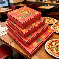 Boîtes à pizza à emporter en carton ondulé kraft écologiques et recyclables, personnalisées avec logo, de 8 à 20 pouces, pour les entreprises de restauration (SP4731)
