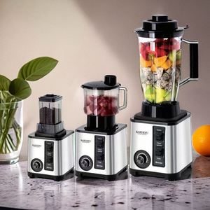 En stock - Cuisine 2024 - Nouveau SILVER CREST BARDEFU 9500W 3L - Mixeur professionnel en acier inoxydable - Mixeur commercial robuste - 3 en 1 - Product Image 1