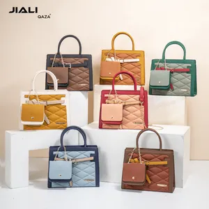 JIALI QAZA Fournisseur sac fourre-tout personnalisé avec logo 2023 nouvelle mode design de luxe en cuir dames sacs à main ensemble 2 en 1 grande capacité