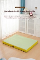 Tapis pour chien rectangulaire amovible, lavable et imperméable, design épaissi, pour grands chiens, lit pour chien toutes saisons, adapté à l'été, anti-adhérent, à mémoire de forme