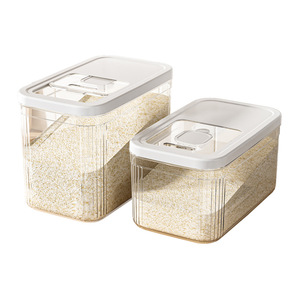 <b>Rice</b> Storage Bucket Large Capacity Sealed Sliding Lid Insect Proof Kitchen Grain <b>Container</b> Rectangle Shape - Product Image 5