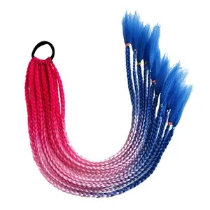 Meisje Haarverlenging Accessoires Rubberen Band Elastische Band Kleurrijke Vrouwen Kids Vlecht Haar Pruik