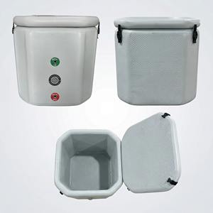 Baignoire à glace gonflable portable en PVC 80*80*80cm pour intérieur et extérieur, avec couvercle et pompe à air - Product Image 2