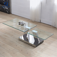 QIANCHENG – meuble de luxe pour la maison, miroir, centre de salon turc, table basse en verre argenté scintillant