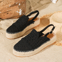 Nouvelles Chaussures Mary Jane d'été 2026 pour femme, à lacets, en toile imprimé léopard, avec boucle de ceinture argentée, style ballerine à bout carré, pour l'extérieur