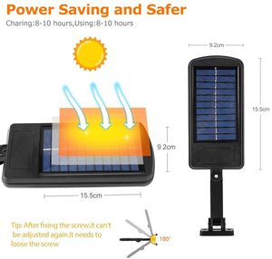 Inghoo — applique murale à 30w <span class=keywords><strong>avec</strong></span> capteur de mouvement, à énergie <span class=keywords><strong>solaire</strong></span>, luminaire d'extérieur, idéal pour une rue - Product Image 5