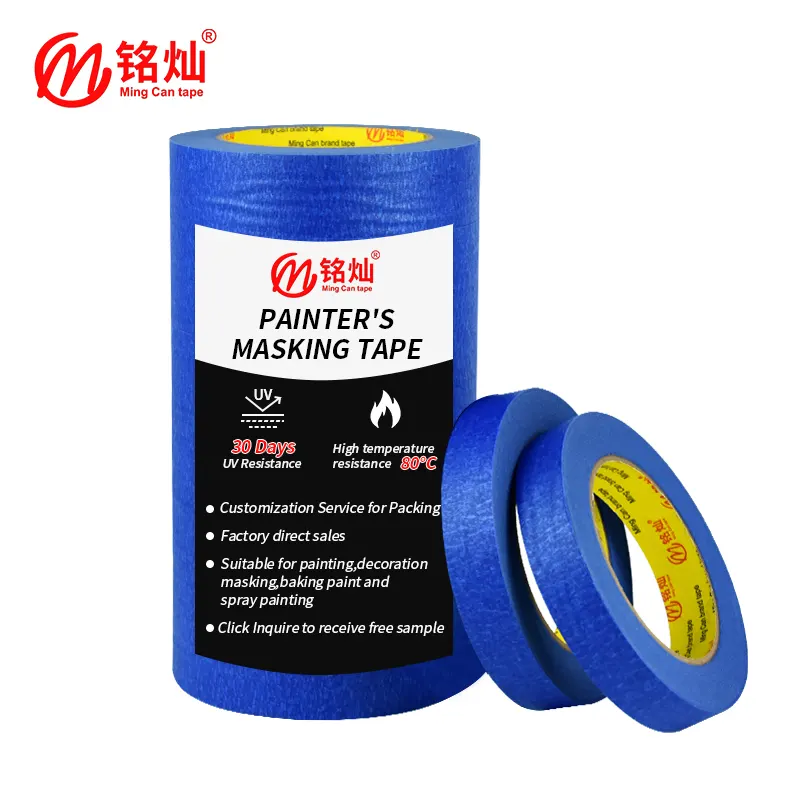 Wholesale Uv Resistance No Residue Blue Crepe Painters Masking Tape Automotive Paper Masking Tape For Painting