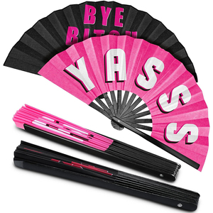 Nuovo Arrivo Stile Trendy Regalo Festivo Iconico Cinese in Bambù Grande Ventaglio Pieghevole da 13 <span class=keywords><strong>Pollici</strong></span> con Suono per Feste Danzanti - Product Image 1