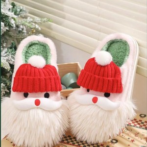 Pantuflas de Felpa Cálidas de Navidad 2025, Pantuflas de Invierno Antideslizantes para Mujer, Zapatos de Casa para Papá <span class=keywords><strong>Noel</strong></span> - Product Image 2