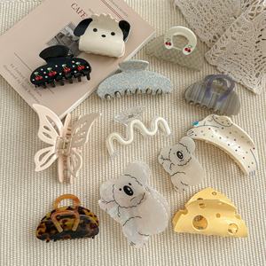 Accessoires pour cheveux haut de gamme pour femmes, grandes pinces à cheveux en acétate, série d'animaux mignons de dessin animé, pinces à cheveux en forme de griffe de <span class=keywords><strong>chien</strong></span>, pinces à cheveux Koala, pinces à cheveux - Product Image 2