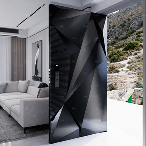 Porte d'<span class=keywords><strong>Ingresso</strong></span> per Villa di Produzione Industriale, Porta Moderna di Lusso per Villa, Porta d'<span class=keywords><strong>Ingresso</strong></span> Pivotante in Alluminio Pressofuso di Lusso con Vetrate Laterali - Product Image 2
