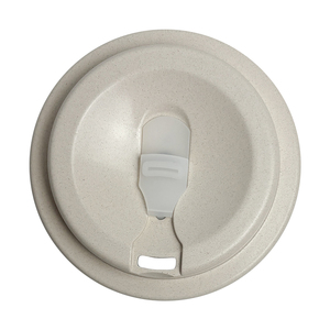 Tasse en fibre de bambou écologique de 12oz avec caoutchouc lavable au lave-vaisselle pour le café chaud, les boissons et le thé en beige personnalisé - Product Image 2