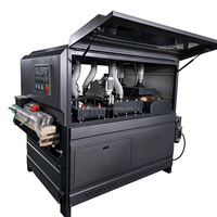 Machine de polissage de portes d'armoires pour le travail du bois, équipement de ponçage multi-têtes à brosses pour la finition des surfaces en bois massif, MDF et contreplaqué