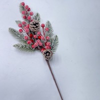 Rangkaian Buah Berry Merah dan Buah Pinus Buatan Ramah Lingkungan dari Plastik yang Dapat Digunakan Kembali untuk Dekorasi Meja Liburan - Grosir Pabrik