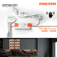 Interruptor táctil oculto para muebles, sensor LED invisible para armario/guardarropa, compatible con paneles de madera de 25 mm, 110V/220V