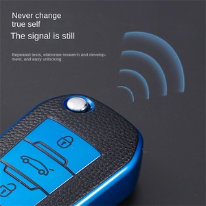 Housse pour <span class=keywords><strong>clé</strong></span> de voiture en cuir carbone Tpu Skin Fit étui Carckey de haute qualité pour <span class=keywords><strong>Peugeot</strong></span> 208 508 TPU Keyless Fob Shell Opp Bag RTS - Product Image 5