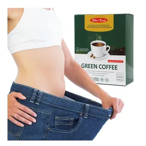 מוצרי מכירה חמה סיטונאי קפה ירוק דק לעיצובי בריאות אישית פולי קפה מבער שומן קפה נמס