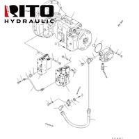 Ensemble de pompe hydraulique RITO 20Y-60-X1261 PC200-5 PC200LC-5, pompe principale, pièces hydrauliques d'excavatrice, pompe hydraulique