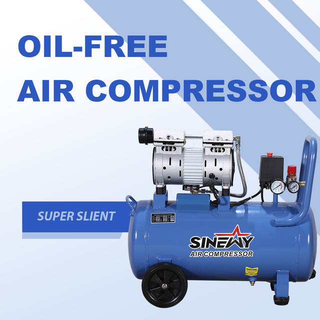China Manufacturer Small Electric Air Oilless Silent Piston Oil Free Air Compressors for Spray Painting