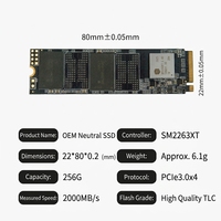 قرص صلب NVMe SSD عالي السرعة لأجهزة الكمبيوتر المحمولة المخصصة للألعاب بسعات 128 جيجابايت و256 جيجابايت و512 جيجابايت و1 تيرابايت، من نوع Tbw Pcie 3.0 M.2 داخلي مع منفذ توسعة SATA جديد