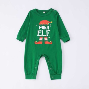 Conjuntos de Pijamas de Natal em Algodão Respirável com Cintura Elástica e Mangas Longas, Vermelho e Verde, para Família, Primavera, Outono e Inverno - Product Image 4